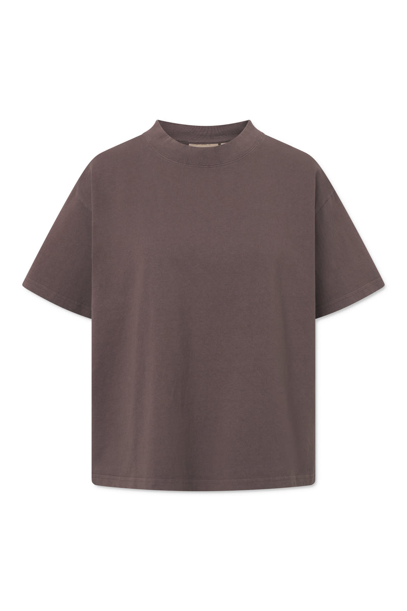 Rue de Tokyo TORA GARMENT DYED LIGHT JERSEY T-SHIRTS MULCH BROWN