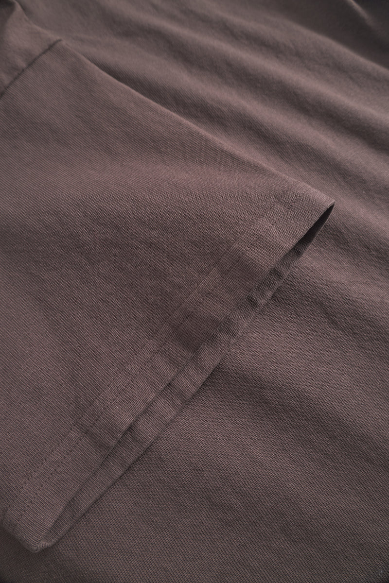 Rue de Tokyo TORA GARMENT DYED LIGHT JERSEY T-SHIRTS MULCH BROWN