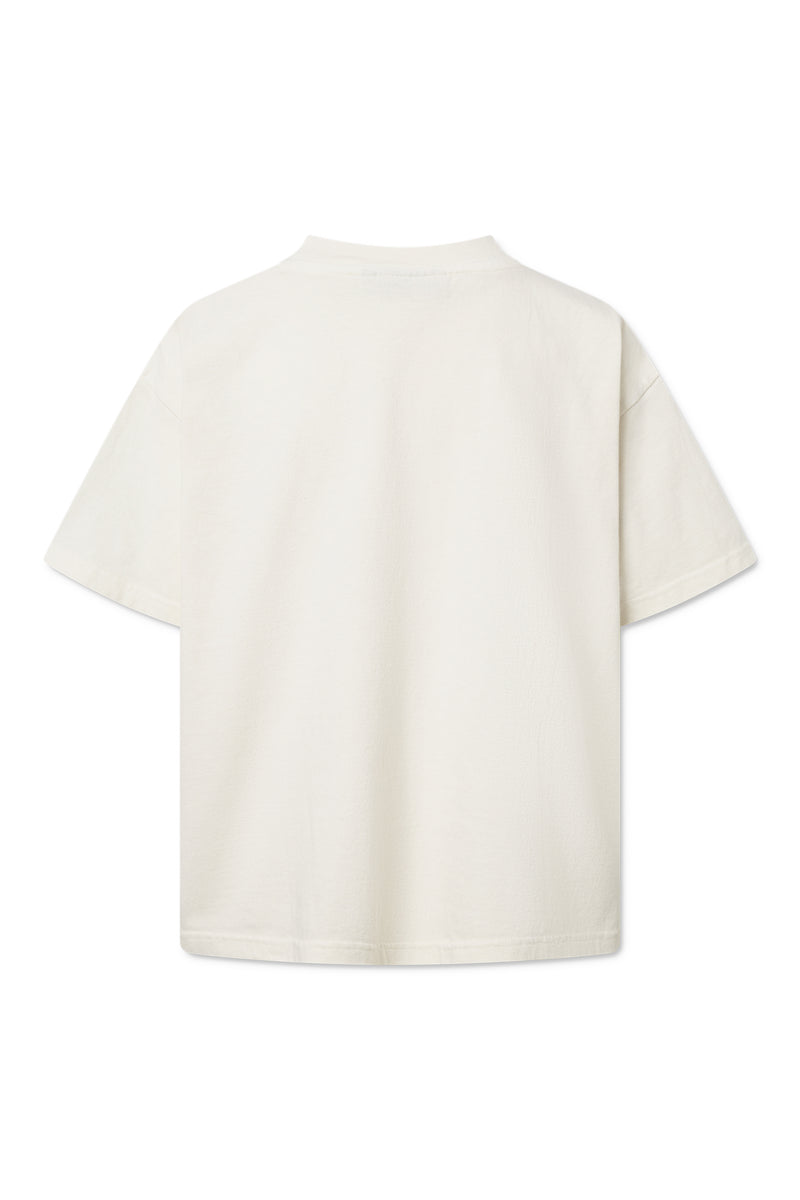 Rue de Tokyo TORA GARMENT DYED LIGHT JERSEY T-SHIRTS PARCHMENT WHITE