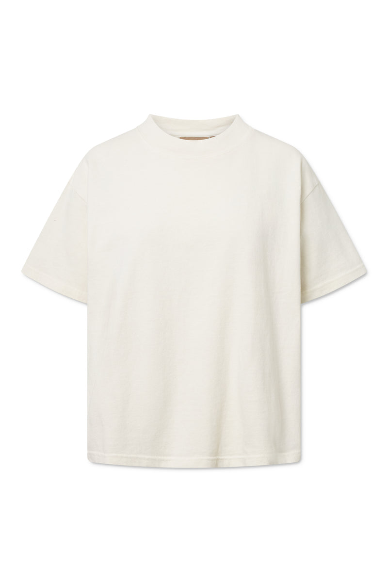 Rue de Tokyo TORA GARMENT DYED LIGHT JERSEY T-SHIRTS PARCHMENT WHITE