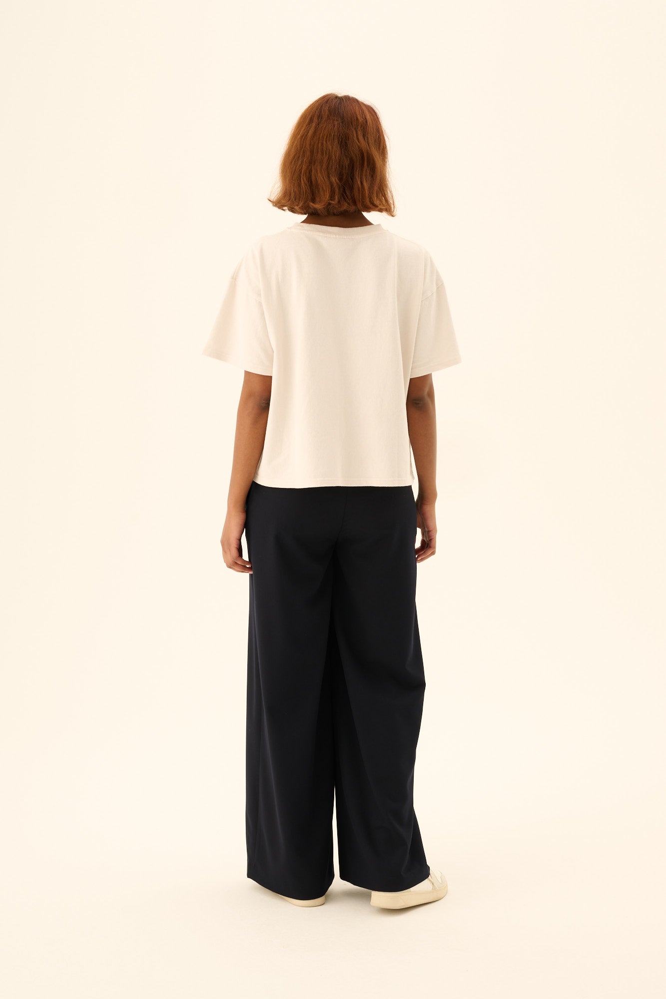 Rue de Tokyo TORA LIGHT GMTD JERSEY T-Shirts PARCHMENT WHITE