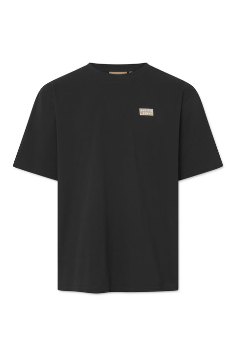 Rue de Tokyo TOYO COTTON JERSEY T-SHIRTS BLACK WITH EMBROIDERED PATCH