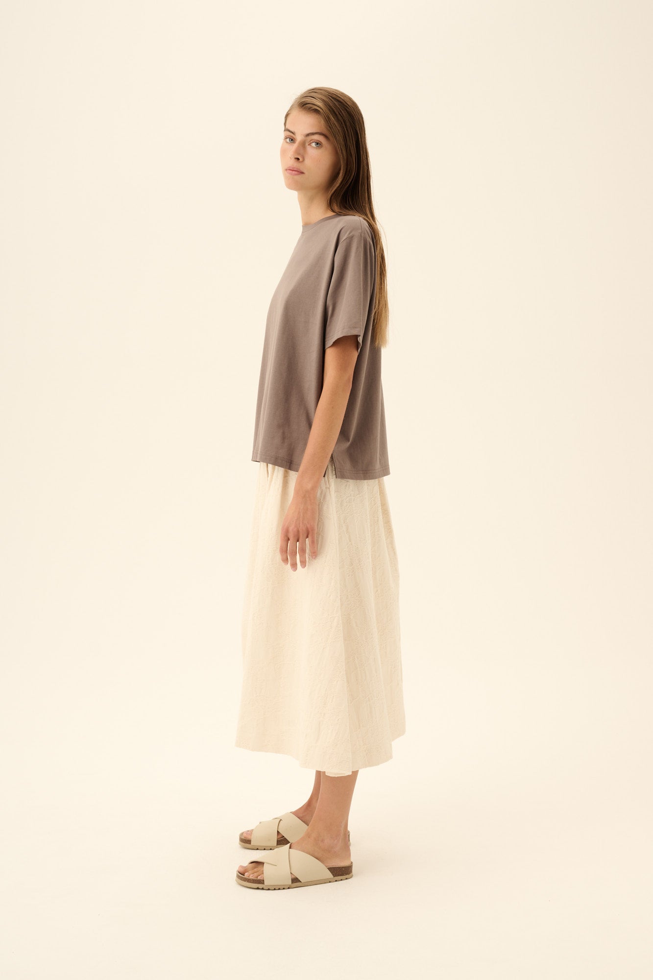 Rue de Tokyo TRISH COTTON JERSEY T-Shirts TAUPE