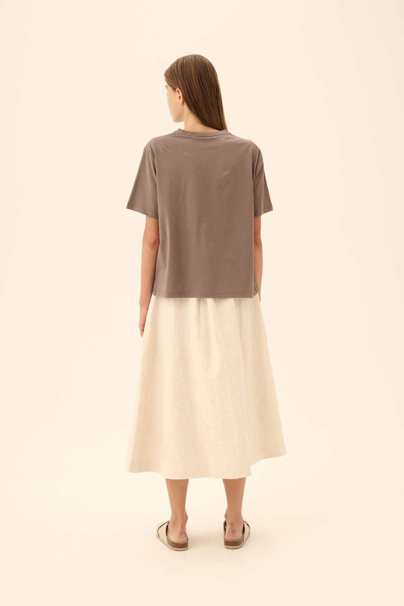 Rue de Tokyo TRISH COTTON JERSEY T-Shirts TAUPE