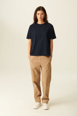 Rue de Tokyo TRISH LIGHT COTTON JERSEY T-SHIRTS NAVY