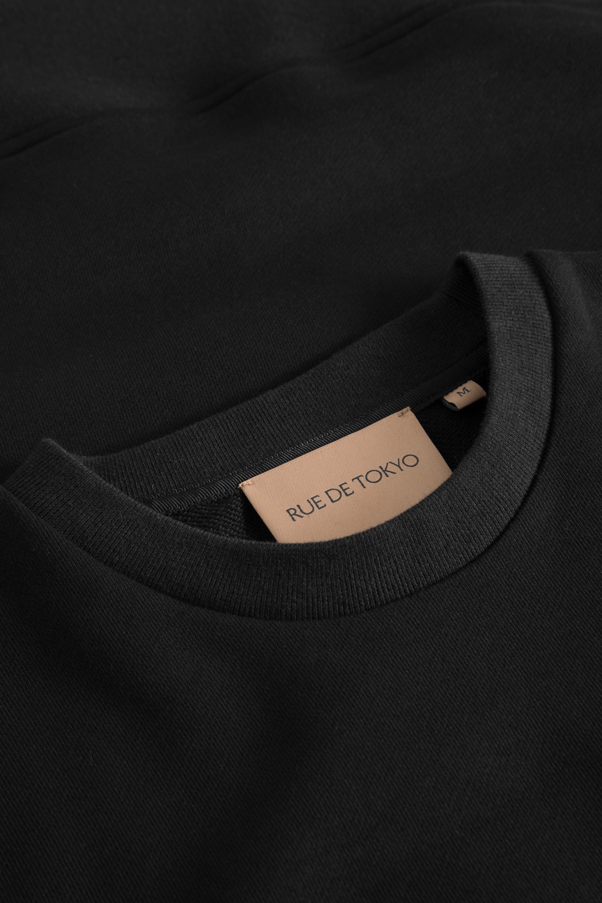 Rue de Tokyo TROY MG-10A SOFT BRUSH T-SHIRTS BLACK/CREME EMB