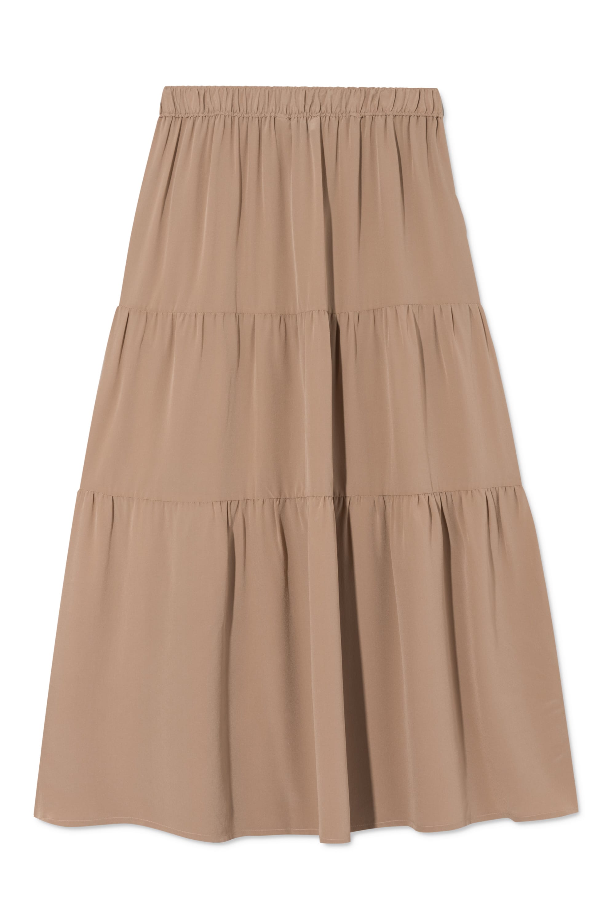 Rue de Tokyo PAPRIKA SILK SKIRT BROWN SKIRTS BROWN