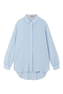 Rue de Tokyo SHELBY SILK SHIRT LIGHT BLUE SHIRTS LIGHT BLUE