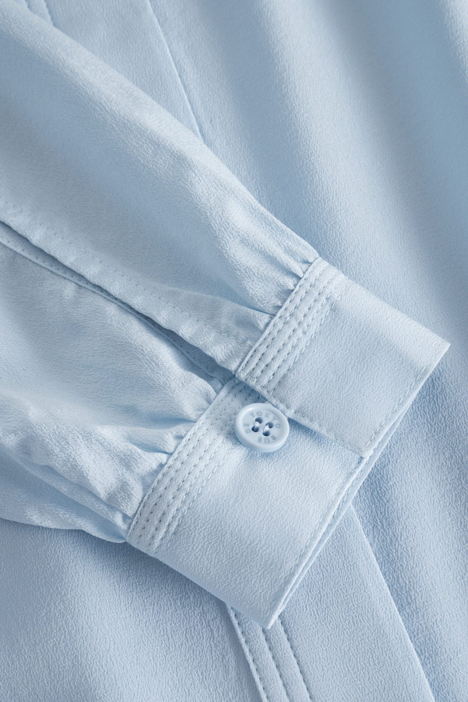 studiolab404.com 100%silk shirtシルクシャツブルーの通販 by