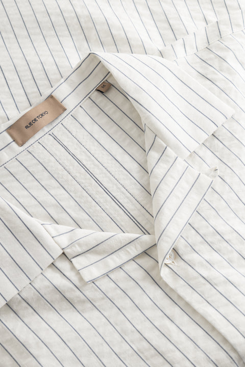 Rue de Tokyo SULLIVAN SHIRT WHITE/BLUE STRIPE SHIRTS WHITE/BLUE STRIPE