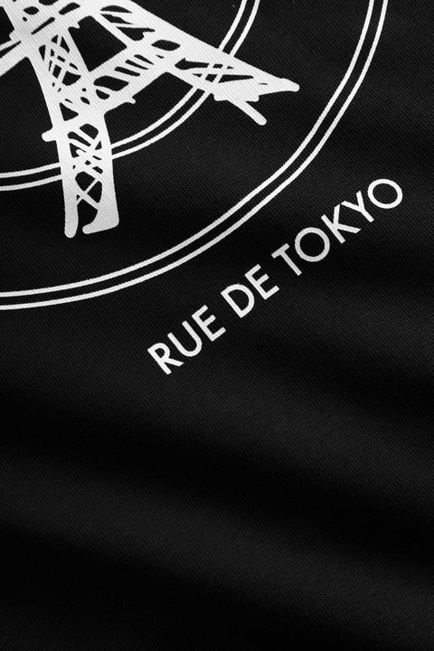 Rue de Tokyo TIMMY CREWNECK BLACK T-SHIRTS BLACK WITH OFF WHITE LOGO